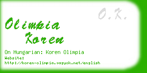 olimpia koren business card
